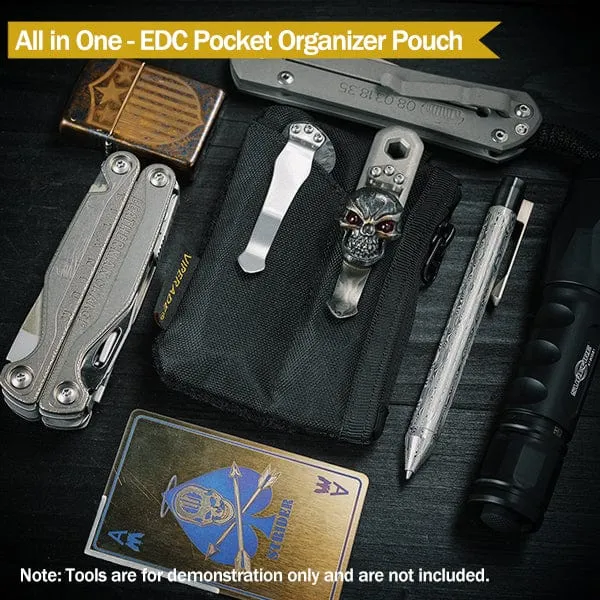 VE17 Small EDC Pouch, EDC Pocket Organizer with DIY Patch Area