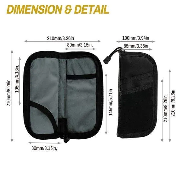 VE7 EDC Pocket Organizer Pouch, Utility EDC Tool Pouch with DIY Patches Area