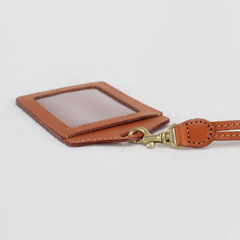 Vegetable Tanned Leather Handmade Fashion Badge Holder