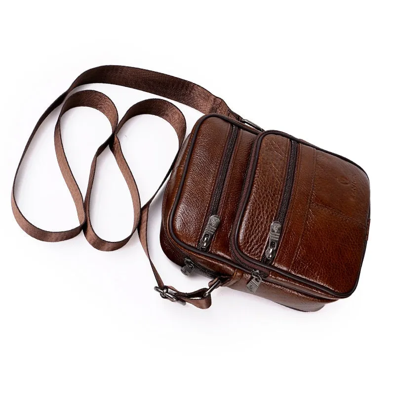 West Louis™ Genuine Leather Crossbody Men Messenger Bag