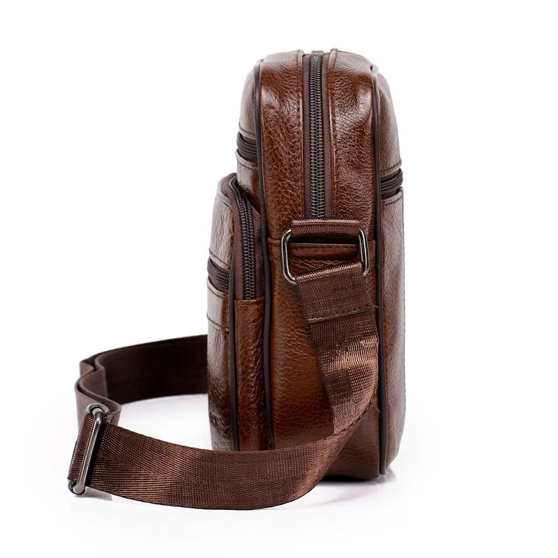 West Louis™ Genuine Leather Crossbody Men Messenger Bag