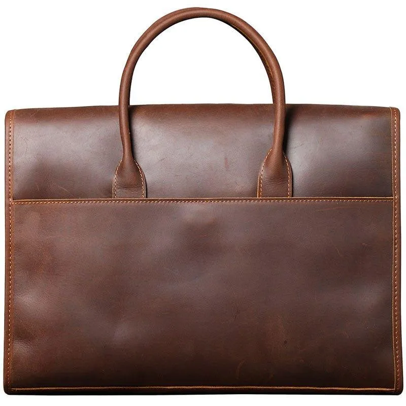 Woosir Slim Leather Laptop Bag for Men